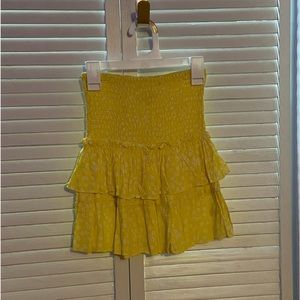 Skylar + Madison Yellow Floral Skirt